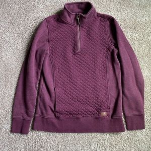 L.L. Bean Quilted Quarter Zip Pullover Sweatshirt